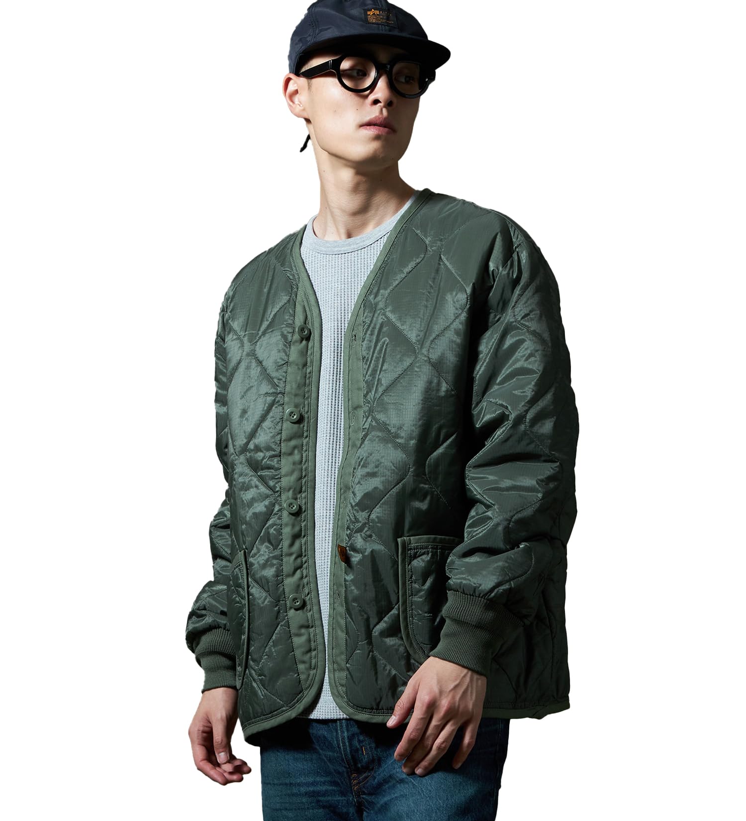 Amazon | [アルファインダストリーズ] キルトジャケット M-65キルト